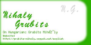 mihaly grubits business card